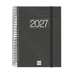AGENDA ANUAL YEAR E10 1 DIA PAGINA 2027 NEGRO