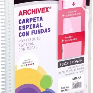 CARPETA 30 FUNDAS CANGURO A4 ARCHIVEX STAR TRANSLUCIDO