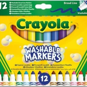ESTUCHE 12 ROTULADORES SUPER LAVABLES MAXI PUNTA CRAYOLA