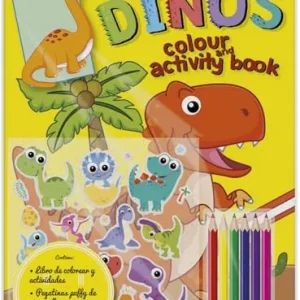 COLOUR AND ACTIVITY BOOK - DINOS AA VV 2024