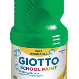 Bote témpera escolar Giotto 500ml verde oscuro