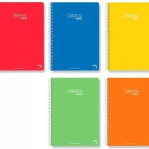 Paq/5 cuaderno fº t.contracolada 80h 90gr pauta 2.5 surtido