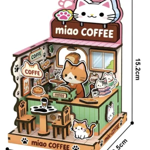 Puzzle madera cat cofee 61 piezas
