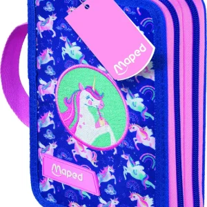 Plumier 2 cremalleras multiproducto 38 piezas unicornio maped