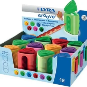 Exp/12 afilalapices plastico 2 usos con deposito lyra