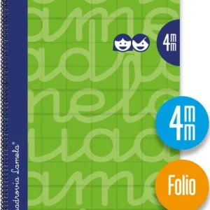 CUADERNO ESPIRAL Fº 80H 90G 4MM VERDE CUADROVIA EXTRADURA