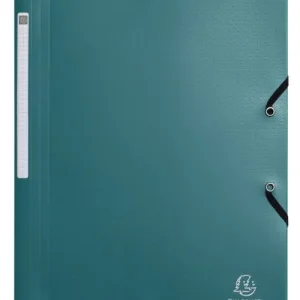 Paq/10 carpeta a4 gomas y solapas pp opak reciclada color verde