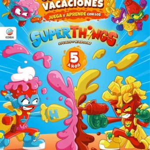 Cuaderno de Vacaciones juega y aprende Superthings Legends para 5 años Ediba Europa EON SL 2024