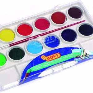 Estuche plastico 12 acuarelas colores surtidos jovi