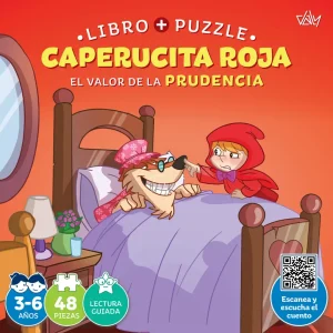 Caperucita roja.(valor prudencia).libro-puzzle 48 piezas AA.VV. 2023
