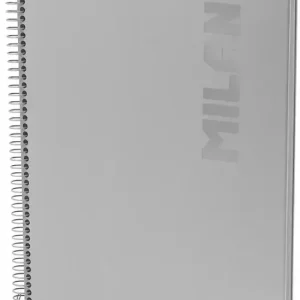 CUADERNO A4 ESPIRAL T.DURA CUADRICULA 80H 95G SHADOW GRIS