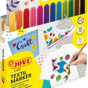 ESTUCHE 12 ROTULADORES DECOR TEXTIL COLORES SURTIDOS