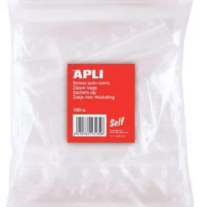 Paq/100 bolsas autocierre cremallera 80x120 mm zipper apli