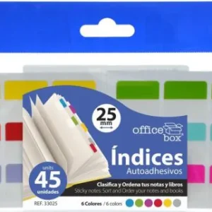 BOLSA 45 INDICES AUTOADHESIVOS 25 MM
