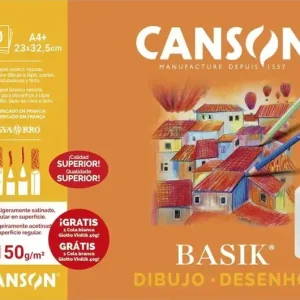 BLOC DIBUJO BASIK A4+ 20H 150G. LISO + COLA GIOTTO REGALO