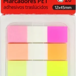 BLISTER 5 MARCADORES AUTOADHESIVOS TRANSLUCIDOS 12X45
