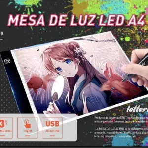 Mesa de luz led a4 pad artist