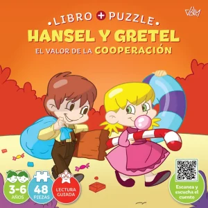 Hansel y gretel.(valor cooperacion).libro-puzzle 48 piezas AA.VV. 2023