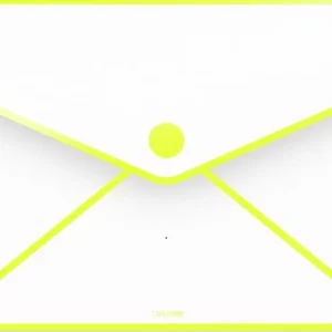 Paq/6 sobre sendy polipropileno tamaño check amarillo neon
