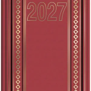 Dietario dos tercios 2027 14,5x31cm color rojo