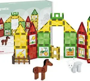 JUEGO MAGNETICO LA GRANJA 46 PIEZAS 6 MARCADORES GIROS