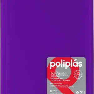 CARPETA Fº 40 FUNDAS SOLDADAS TRANSLUCIDAS VIOLETA