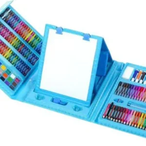 Mega set iniciacion dibujo con atril 208 piezas color azul