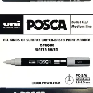 (pack 6u.) marcador uni-posca pc5m color negro punta 1,8-2,5mm