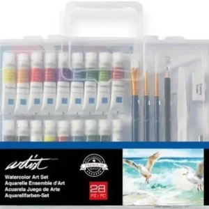 Maletin iniciacion pintura acuarela artist con 28 piezas
