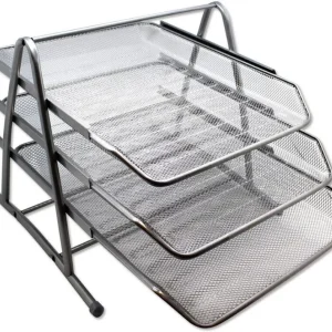 BANDEJA TRIPLE DE REJILLA 35X30X24,5CM CROMADA