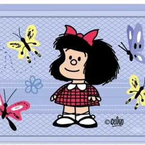 PORTATODO RIGIDO MAFALDA MARIPOSAS 9x22x5cm