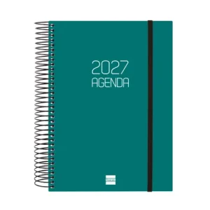 AGENDA ANUAL OPAQUE E10 1 DIA PAGINA 2027 VERDE