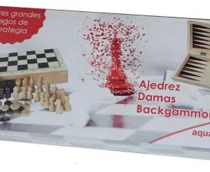 ESTUCHE AJEDREZ DAMAS Y BACKGAMMON