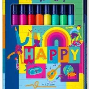 Estuche 10 rotuladores triplus 323 colores surtidos punta 1mm