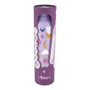 Botella termica interior ceramico 2 tapones 750ml lila boho soul