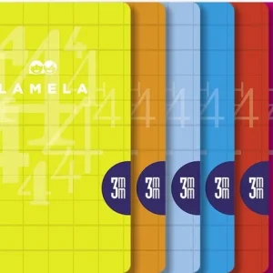 LIBRETA A4 50H 70G CUADROVIA 3MM COLORES SURTIDOS