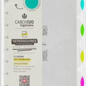 SEPARADORES INGENIOX A4 PP TRANS/NEON 4 POSICIONES