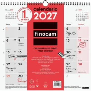 Calendario pared escribir l 2027 340x320mm