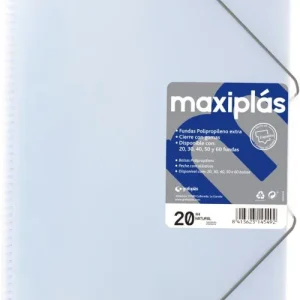 CARPETAS A4 50 FUNDAS A4 ESPIRAL MAXIPLAS NATURAL
