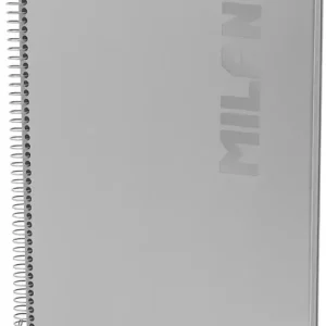 CUADERNO A4 ESPIRAL T.DURA LINEA 80H 95G SHADOW GRIS