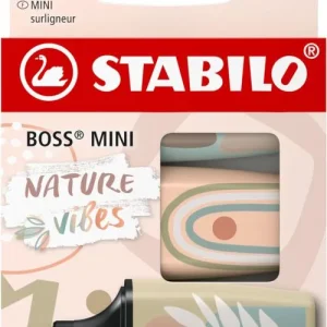 Estuche 3 marcadores stabilo boss mini naturevibes