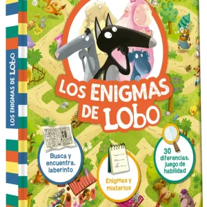 Los enigmas de Lobo. Busca y encuentra y laberinto. Enigmas y misterios. 30 diferencias y juego de habilidad. Lallemand, Orianne 2021