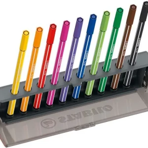 Estuche click set 10 stabilo pen 68 colores surtidos