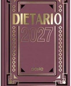 Dietario cuarto 2027 15x21cm color burdeos