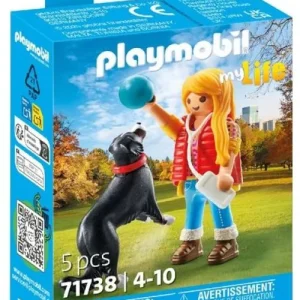 MUJER CON PERRO DE MONTAÑA PLAYMOBIL