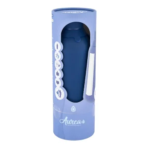 Botella lisa interior ceramico con 2 tapones 500ml dark blue