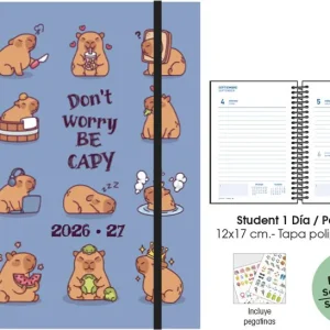 AGENDA ESCOLAR 26-27 STUDENT 12X17 DP CAPIBARA