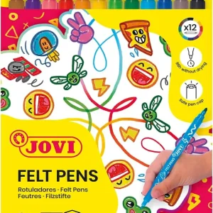 ESTUCHE 12 ROTULADORES JOVI PUNTA DOBLE FINA/GRUESA