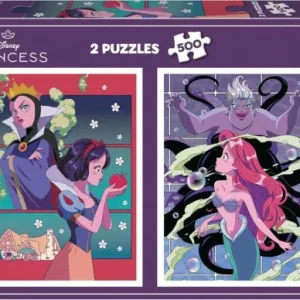 PUZZLE 2X500 PIEZAS VILLANAS Y PRINCESAS