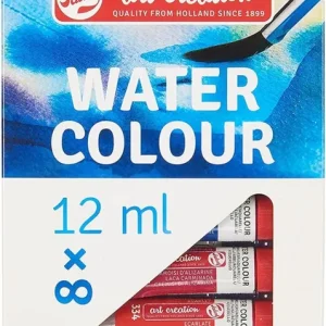 Estuche 8 tubos acuarela 12 ml art creation colores surtidos
